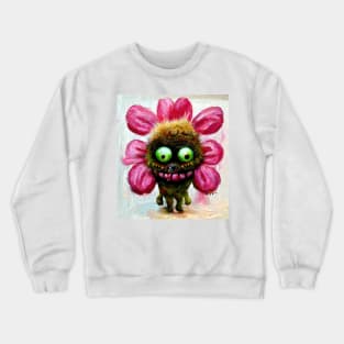 Cute flower plant monster Crewneck Sweatshirt